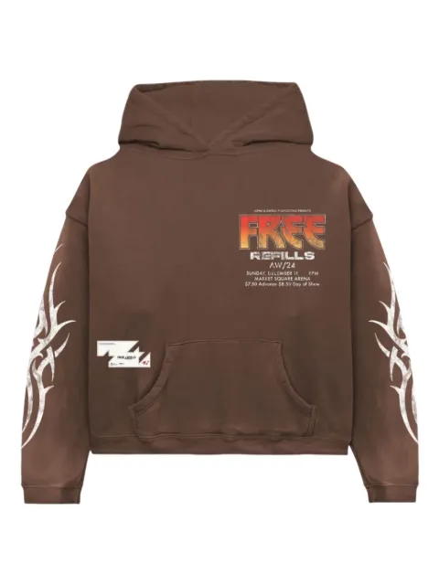 Free Refills Kiss tribal-print French-terry hoodie
