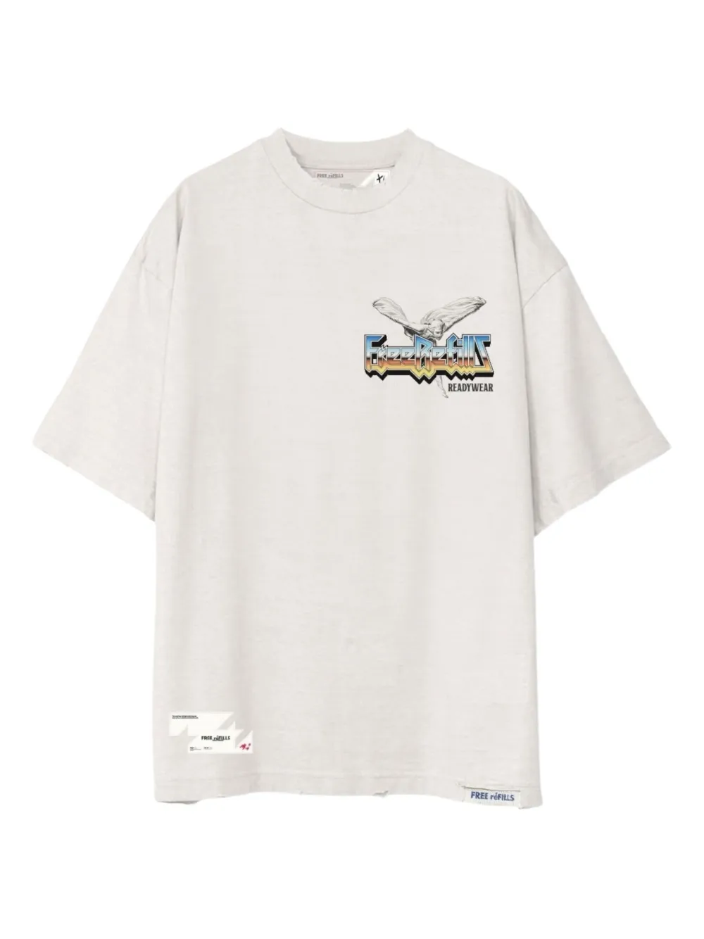 Free Refills graphic-print T-shirt - ホワイト Free Refills graphic-print T-shirt - ホワイト