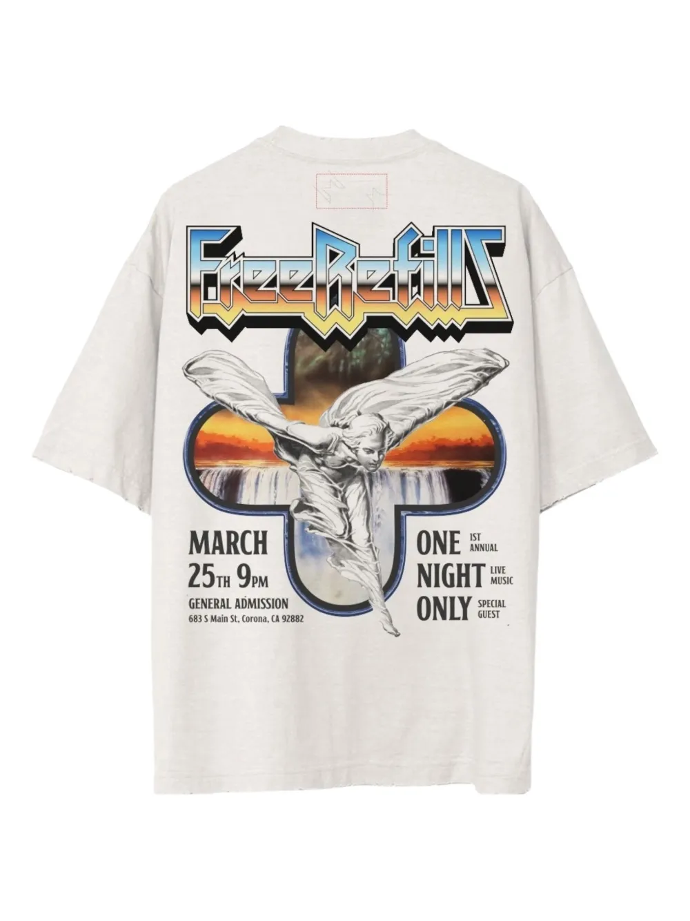 Free Refills graphic-print T-shirt - Wit