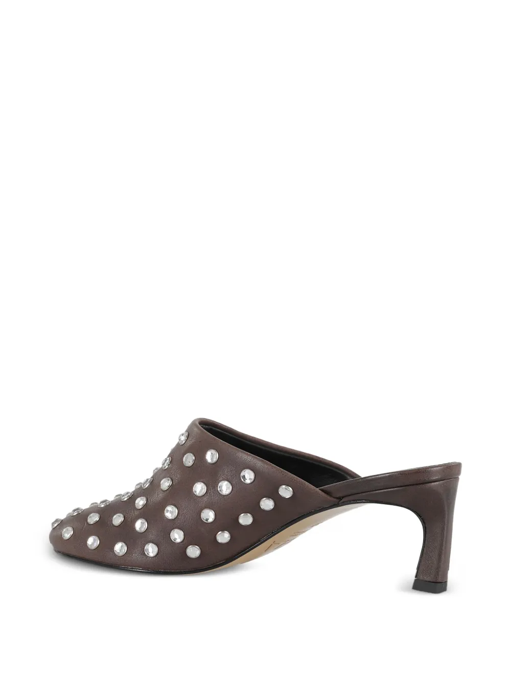  Tela 50mm Crystal-embellishment Mules - Brown 