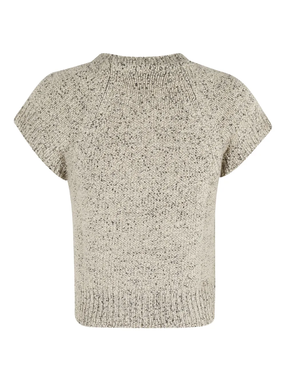 Tela Speckled Short-sleeve Top In Neutral