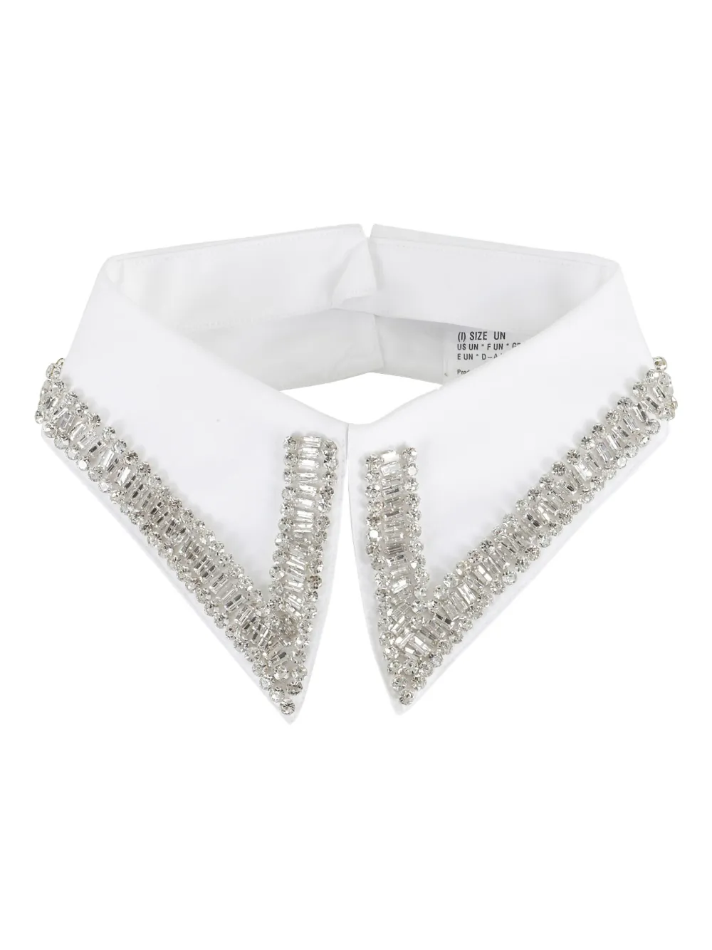 Tela Crystal-embellished Pointed Collar In White