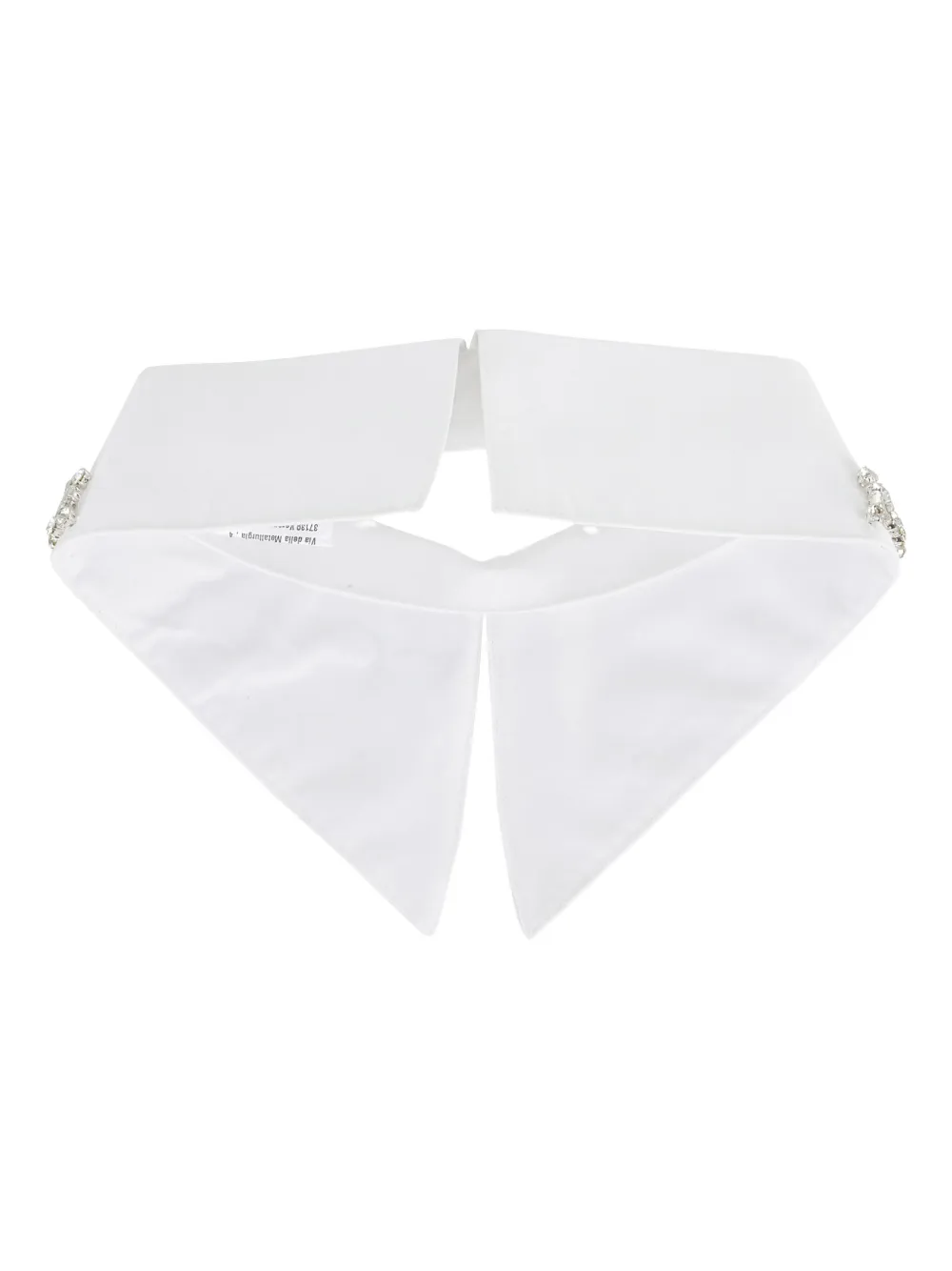 Tela Crystal-embellished Pointed Collar In White