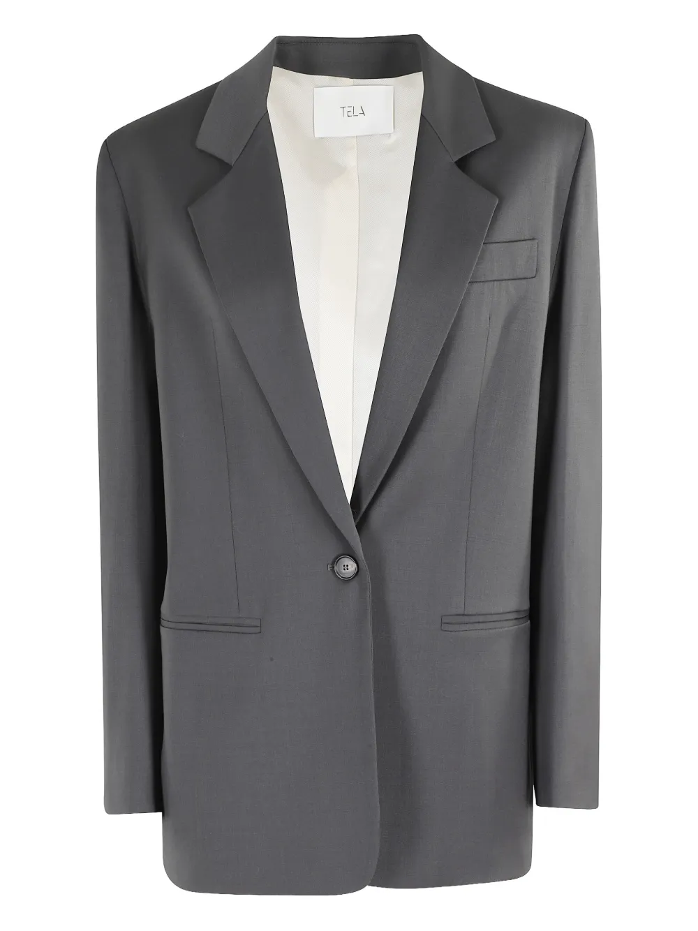 Tela single-breasted notched-lapel blazer | Grey | Image 1
