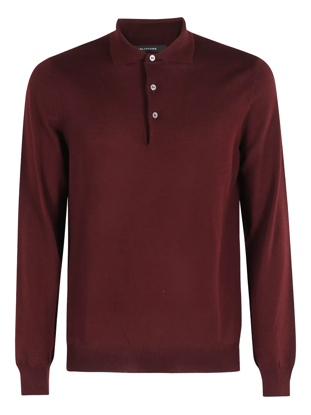 Tagliatore long-sleeve wool polo shirt Rood