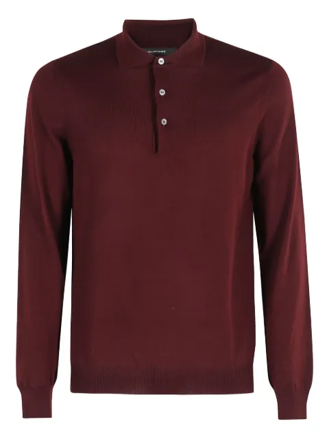 Tagliatore long-sleeve wool polo shirt