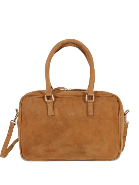 Tela double-handle suede tote bag
