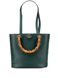 Gucci Pre-Owned 2016-2025 Small Calfskin Bamboo Diana Convertible bucket bag - Green