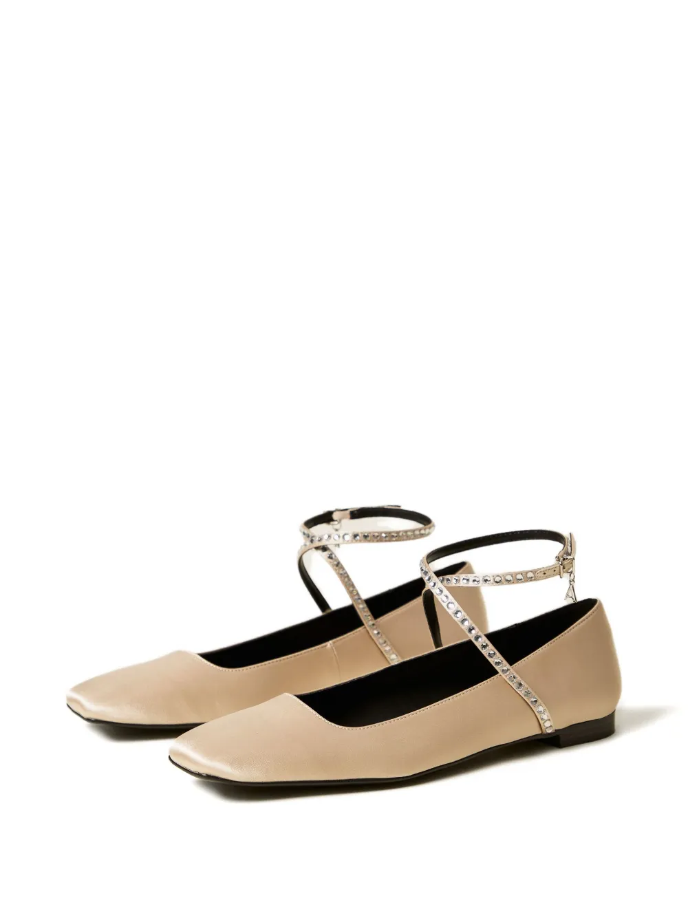 TWINSET Ballerina's verfraaid met stras - Beige