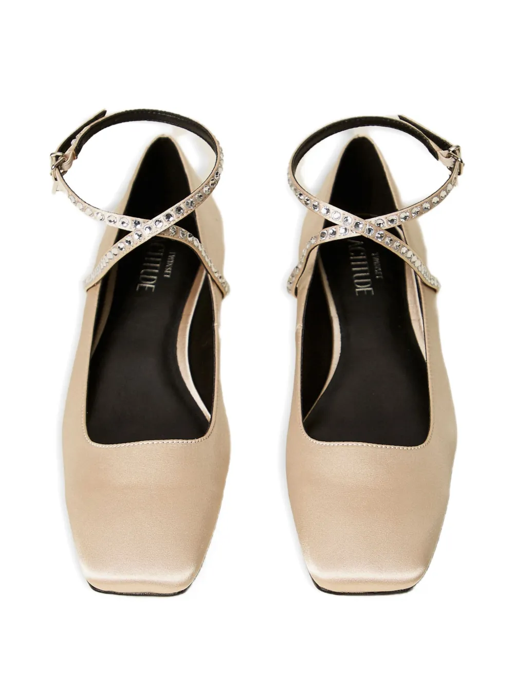 TWINSET Ballerina's verfraaid met stras Beige