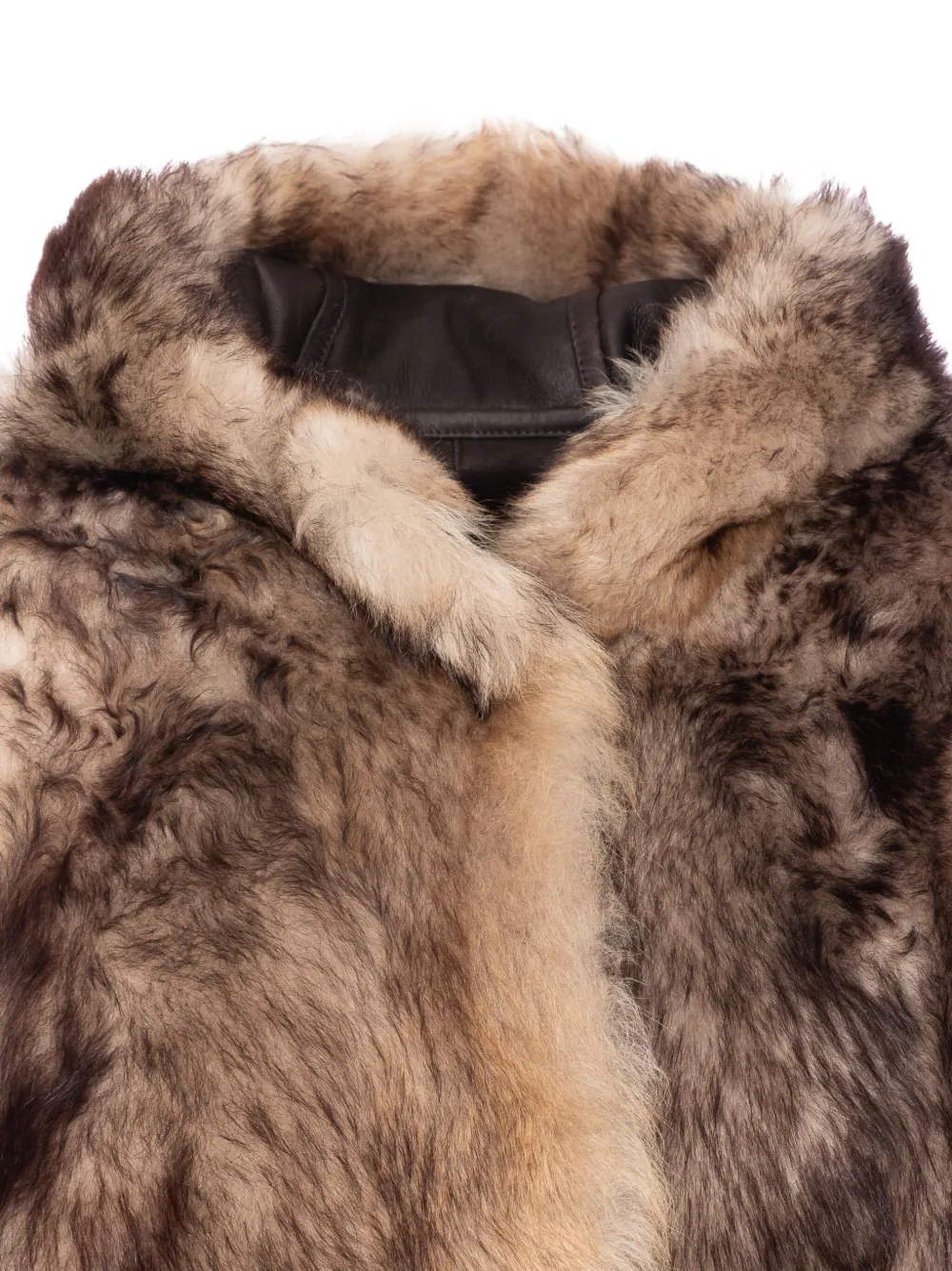 Yves Salomon button-fastening hooded fur jacket Bruin