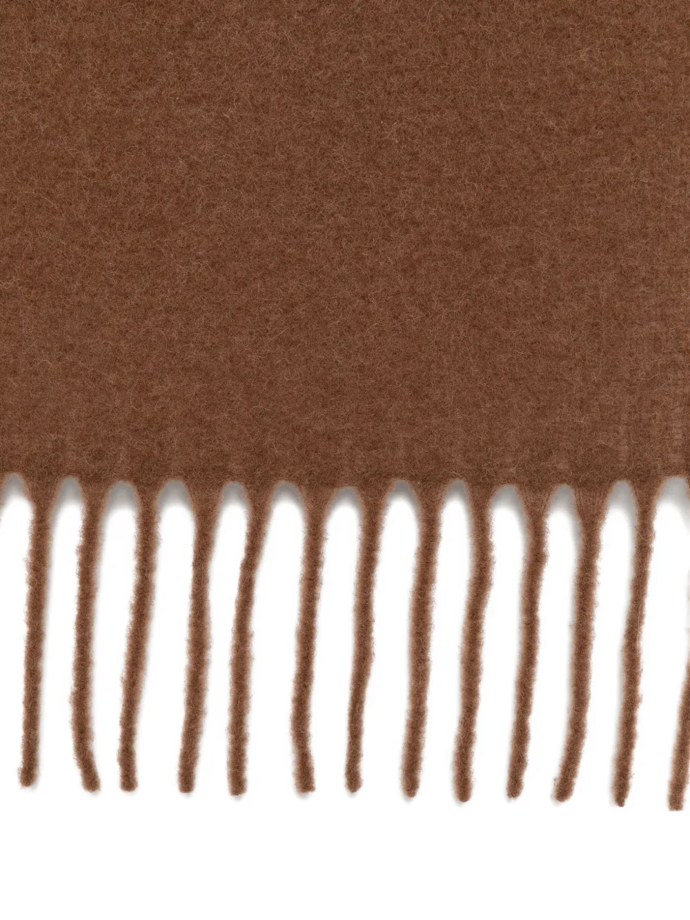 Alysi Fringed Wool Scarf In Brown