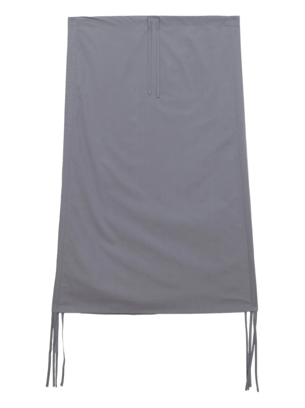 Baserange Drawstring-detail Gathered Skirt In Gray
