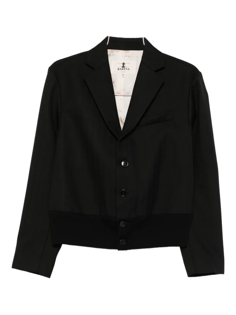 Barena Venezia Three-button Cropped Jacket In Black