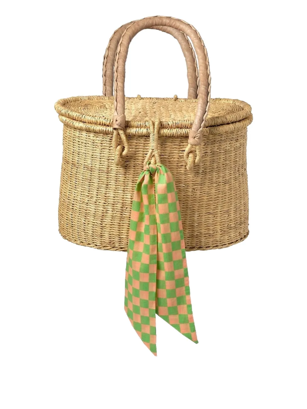 Bitossi Home Wicker Picnic Basket (pack Of Six) (43cm X 52cm) In Brown