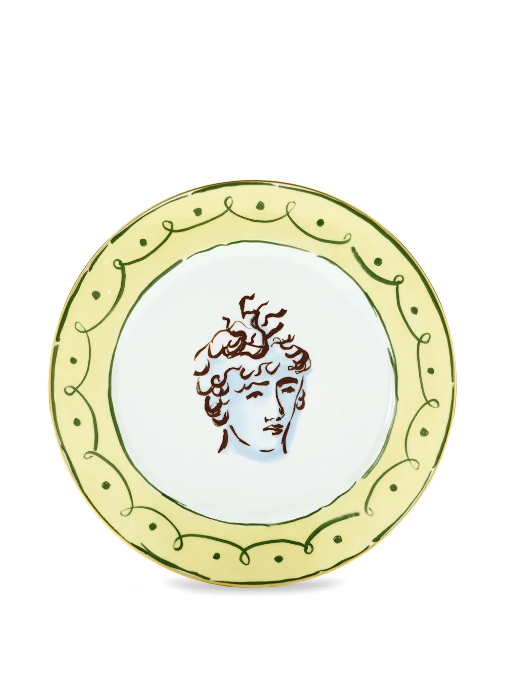 GINORI 1735 human-portrait plate | Yellow | Image 1