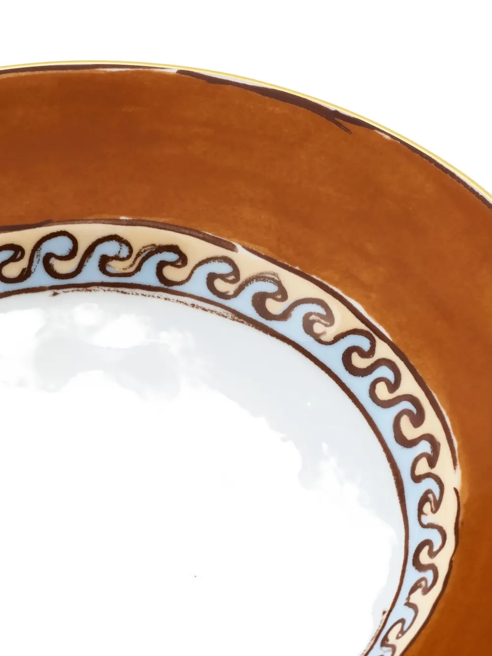 Ginori 1735 Wave-patterned Soup Plate (24.5cm) In Brown