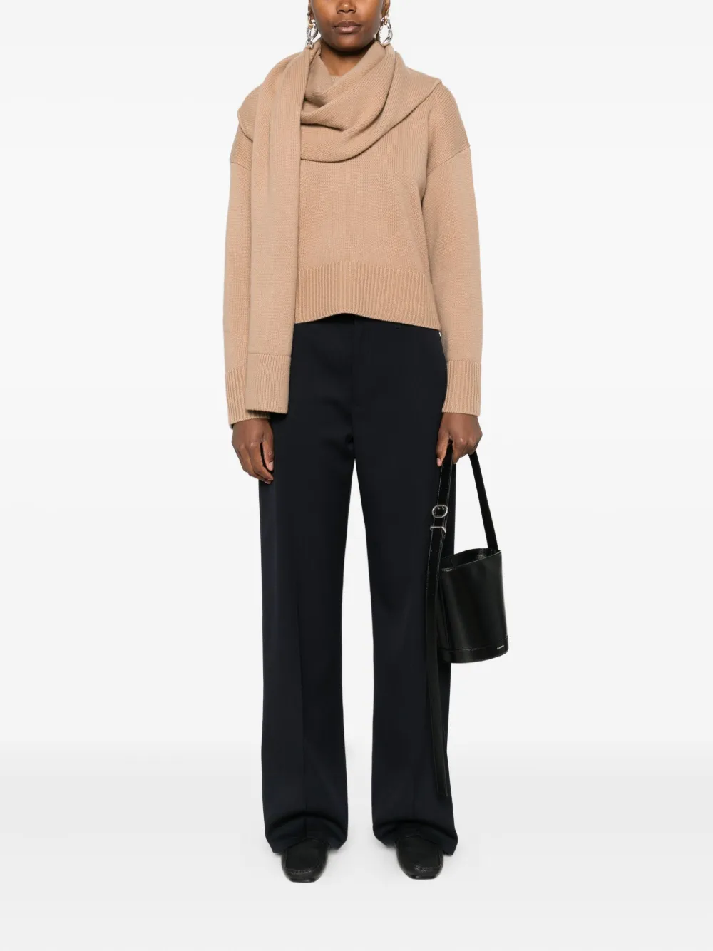 Jil Sander Broek met knoopsluiting - Blauw
