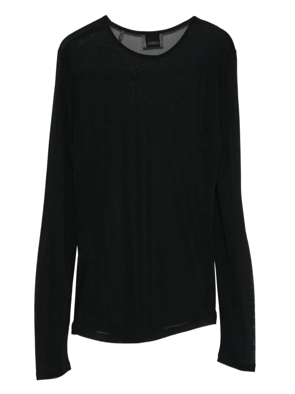 Isabel Marant Sheer-panel Long-sleeve Top In Black