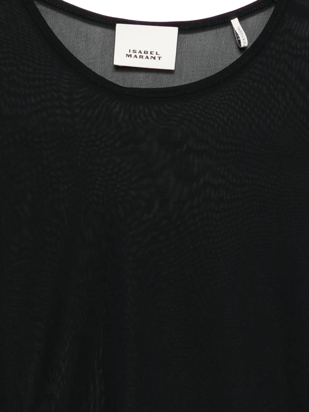Isabel Marant Sheer-panel Long-sleeve Top In Black