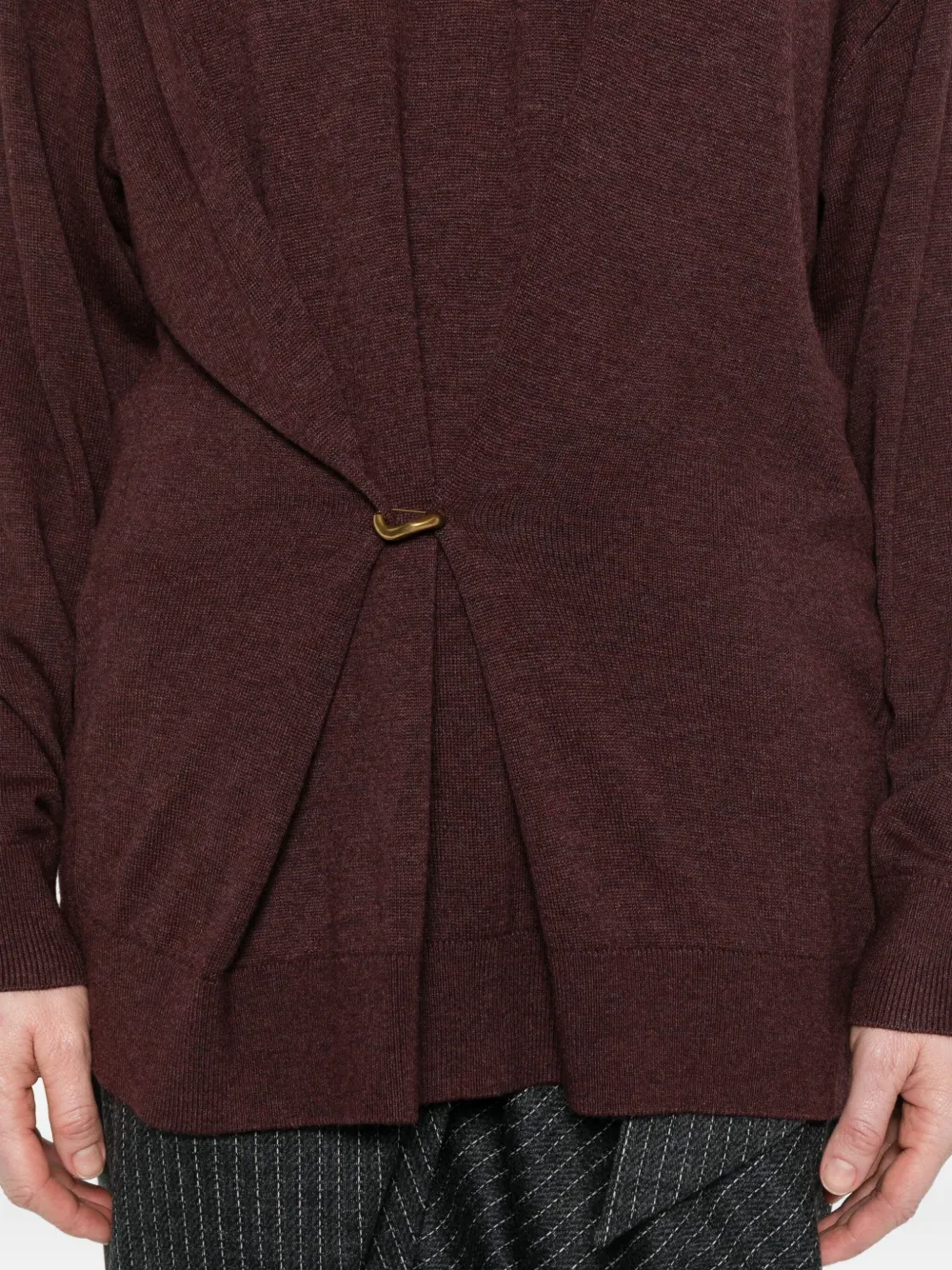 ISABEL MARANT Chiraz trui met V-hals en ringdetail Rood