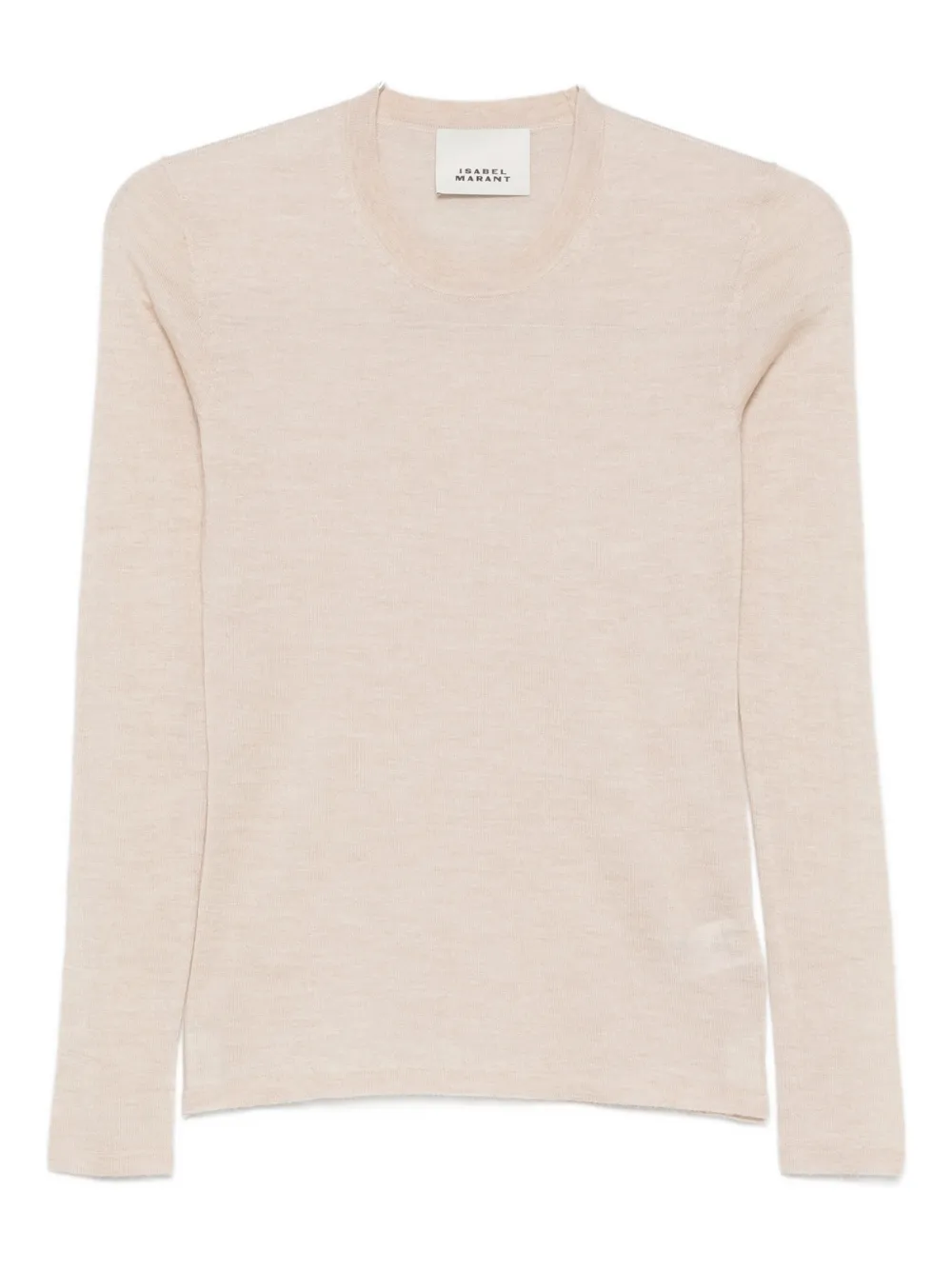Isabel Marant Long-sleeve Round-neck Sweater In Neutral