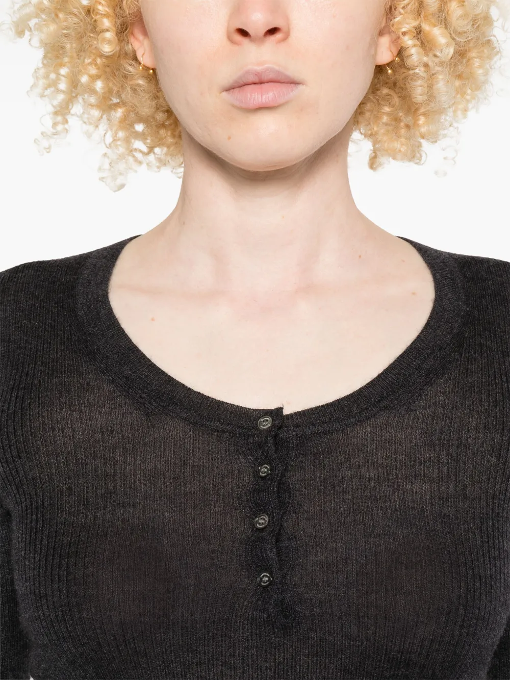 ISABEL MARANT Idite top met knopen Grijs