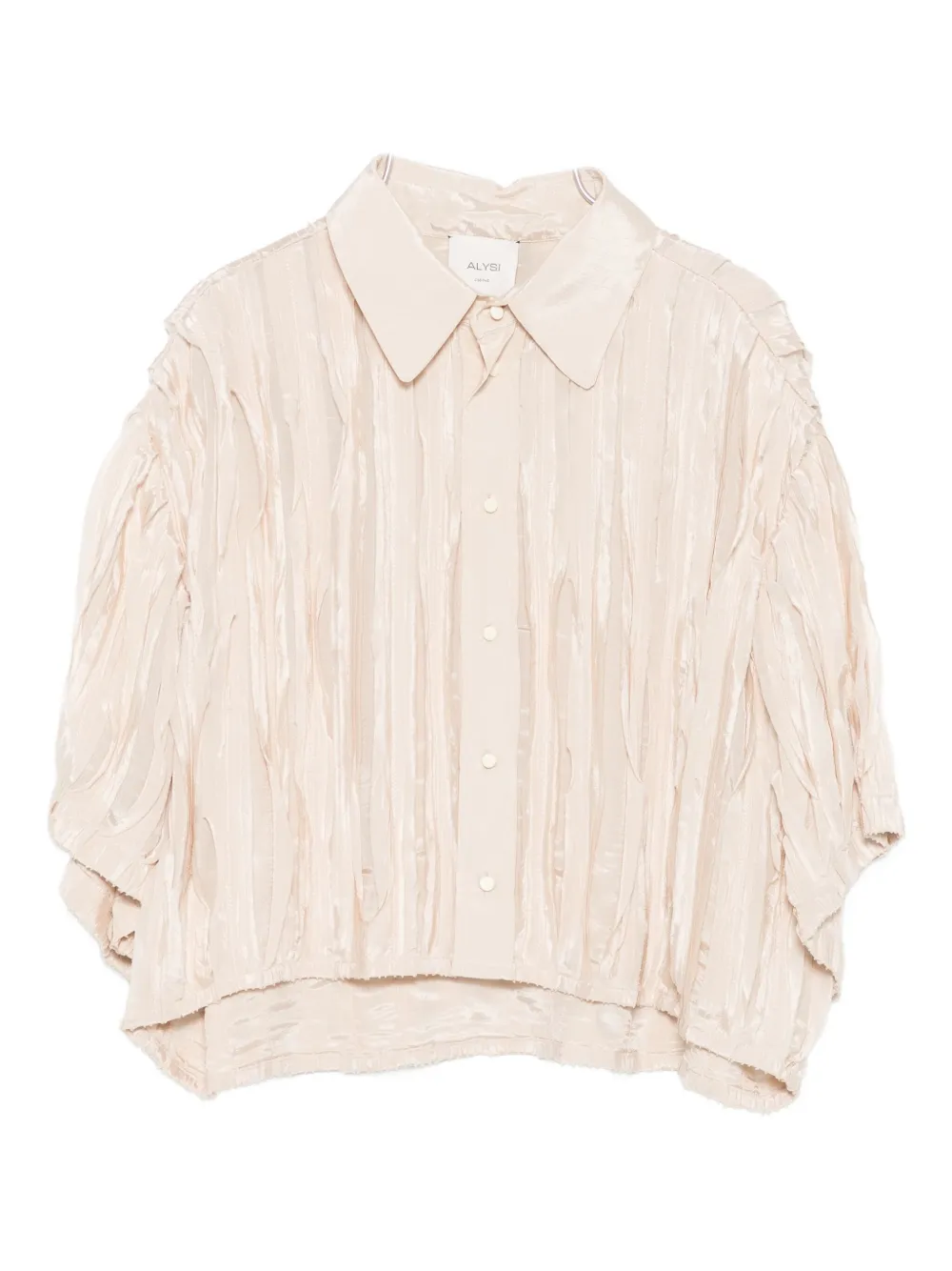Alysi Origami-pleated Shirt In Neutral