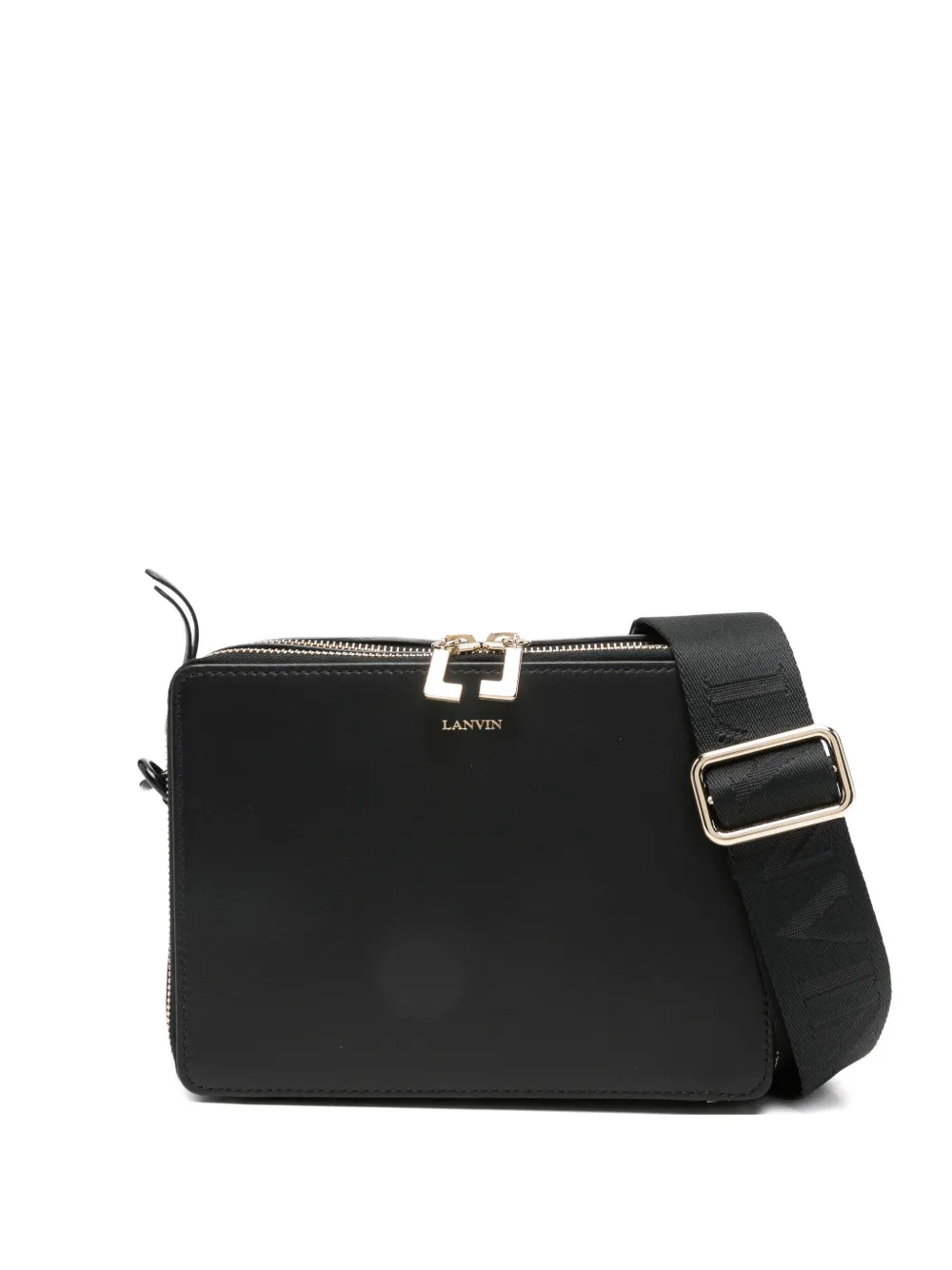 Lanvin logo-print shoulder bag - Nero