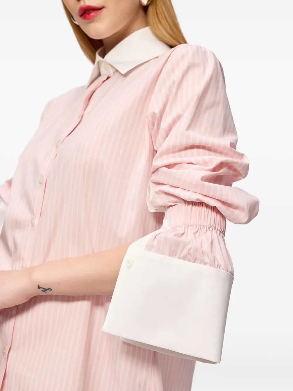 V:pm Atelier Ginny Striped Shirt In Pink