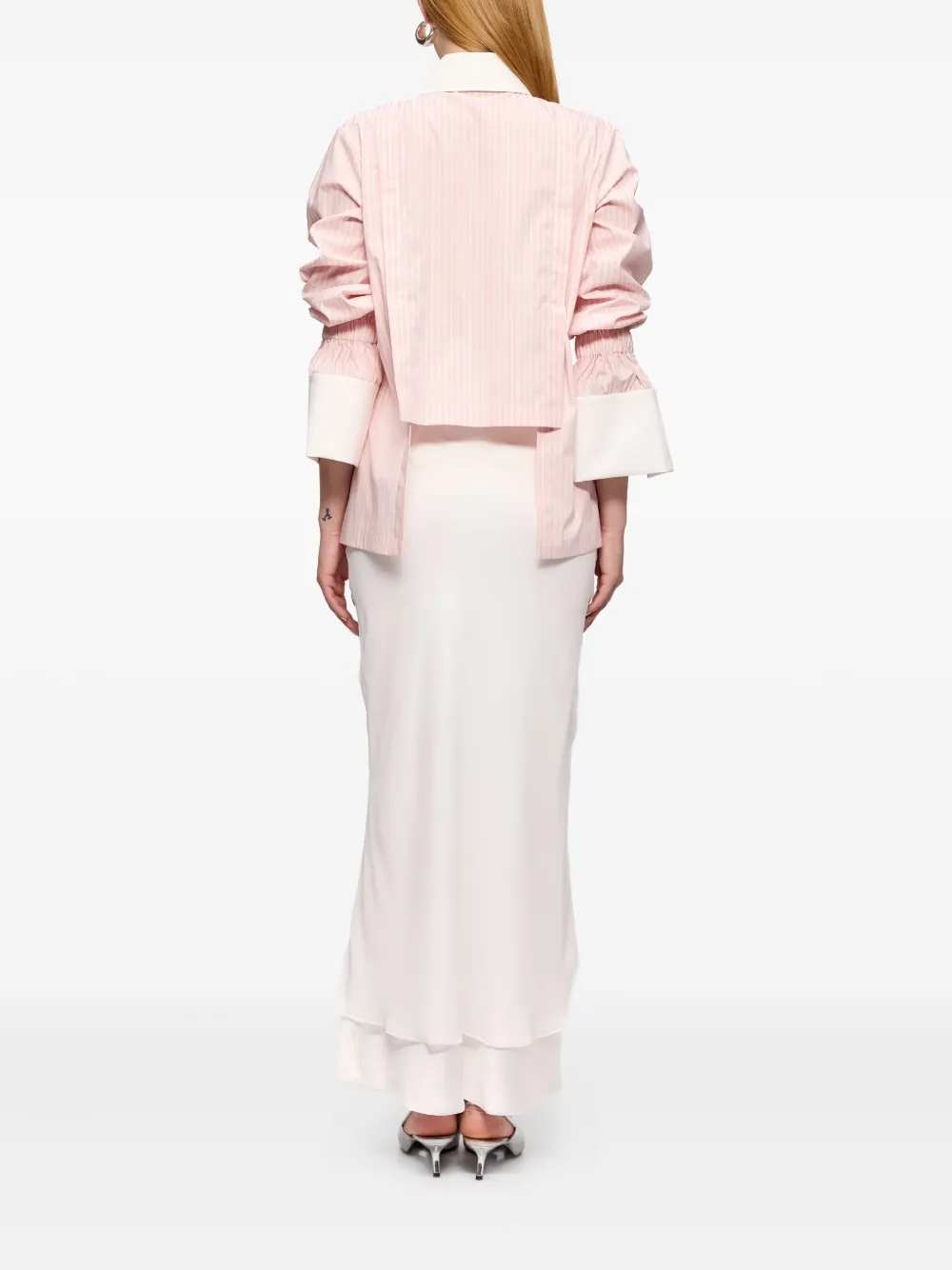 V:pm Atelier Ginny Striped Shirt In Pink