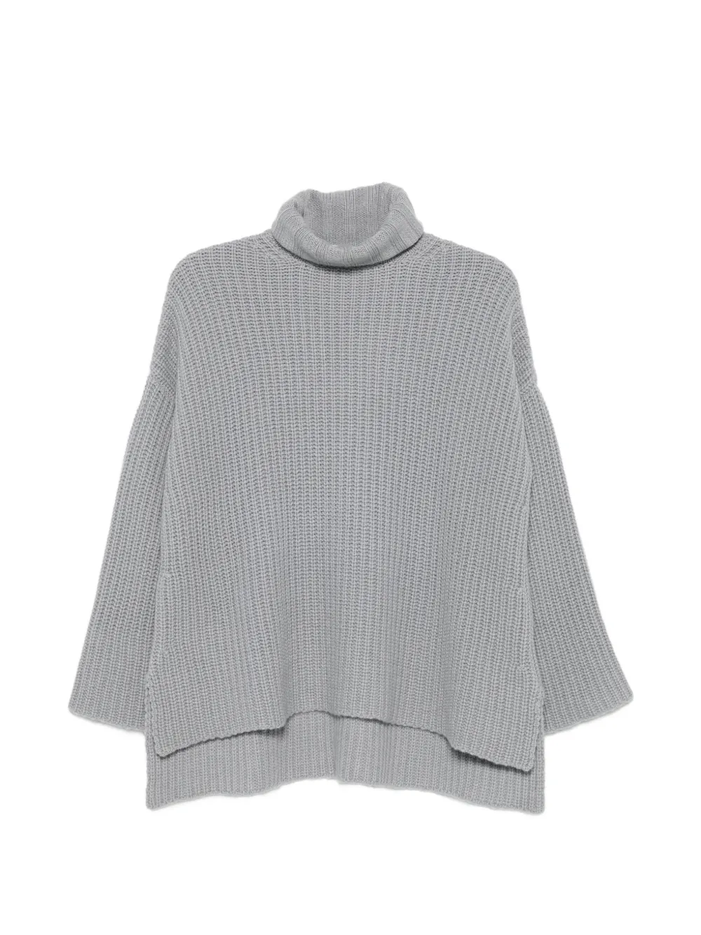 La Julie Cashmere ribbed-knit roll-neck sweater - Grey