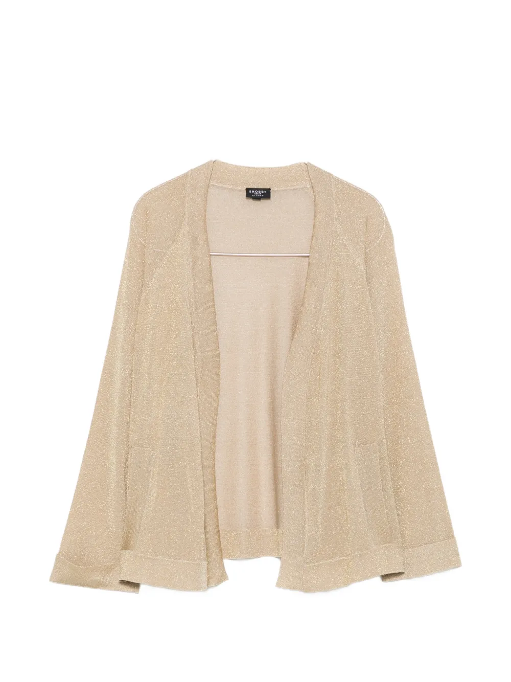 Snobby Sheep metallic-effect raglan-sleeve cardigan - Gold