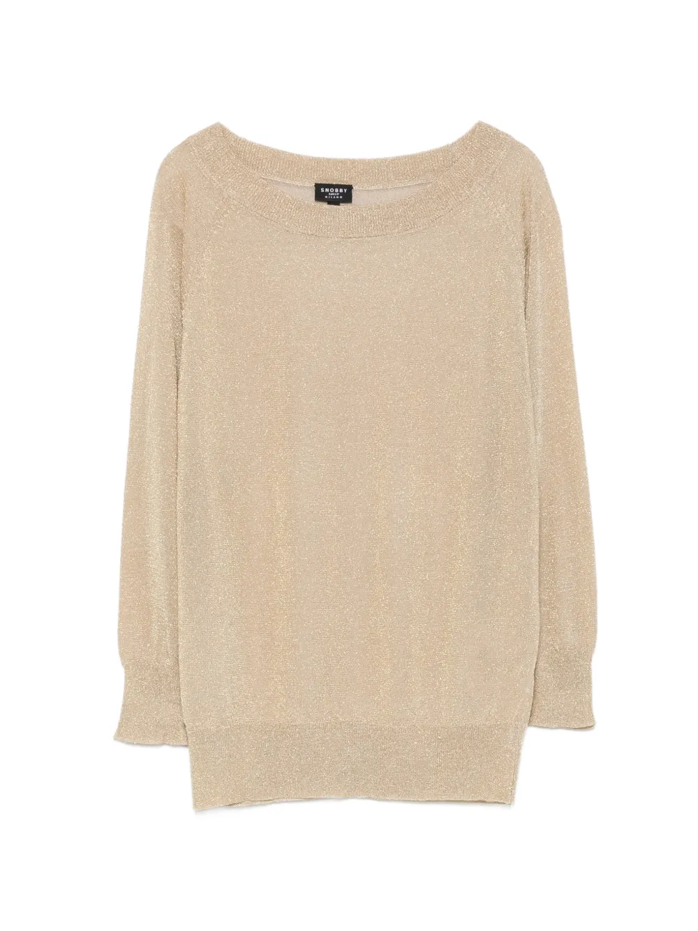 Snobby Sheep metallic-effect raglan-sleeve top - Oro