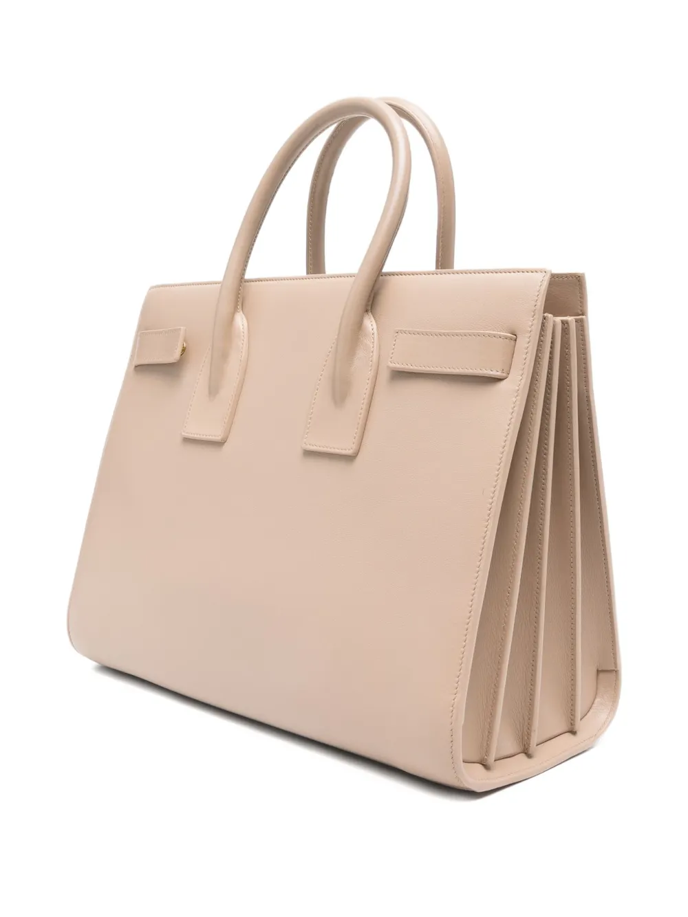 Saint Laurent Sac De Jour Leather Tote Bag In Neutral