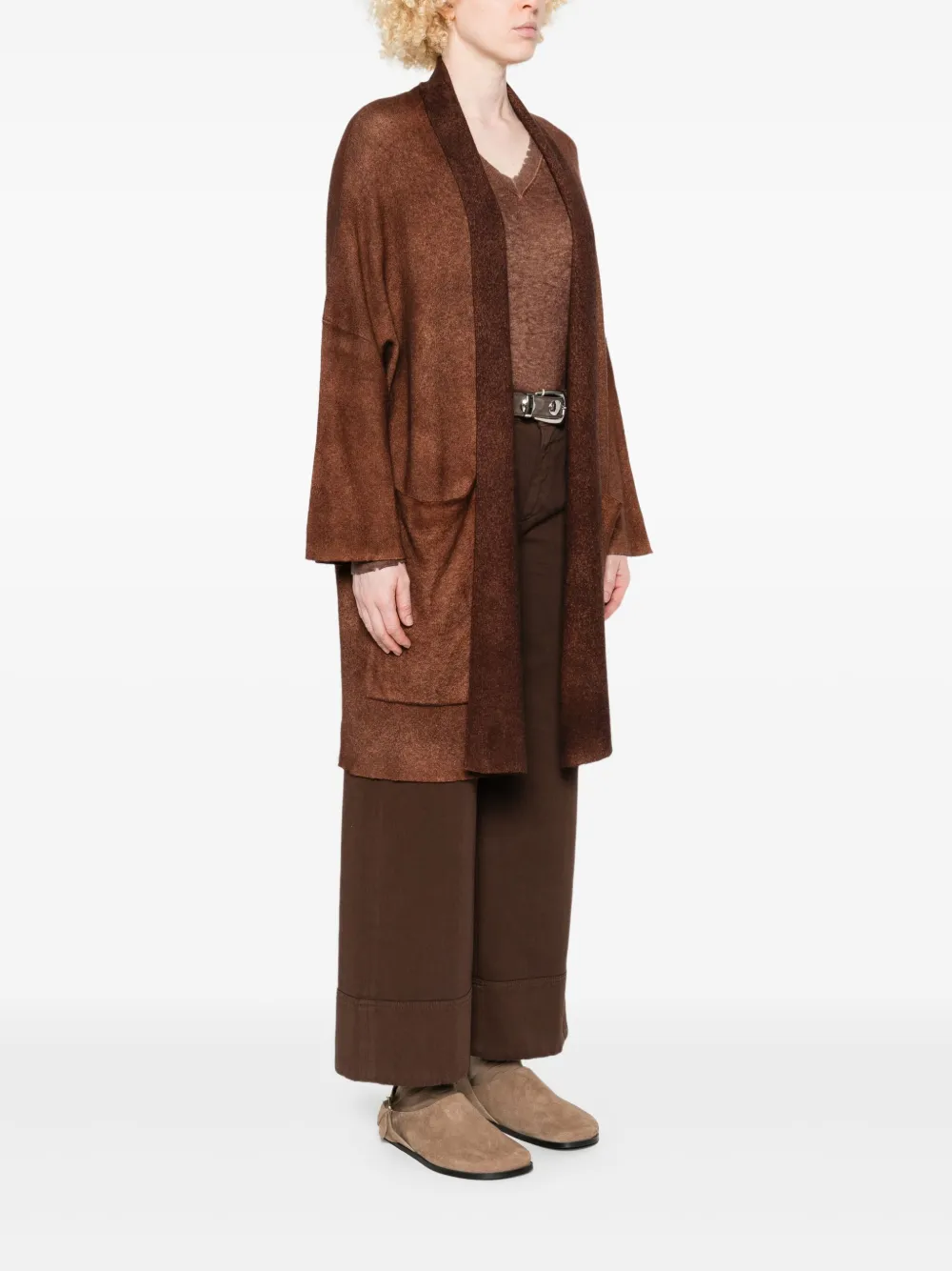Avant Toi Patch-pocket Cashmere Cardi-coat In Brown