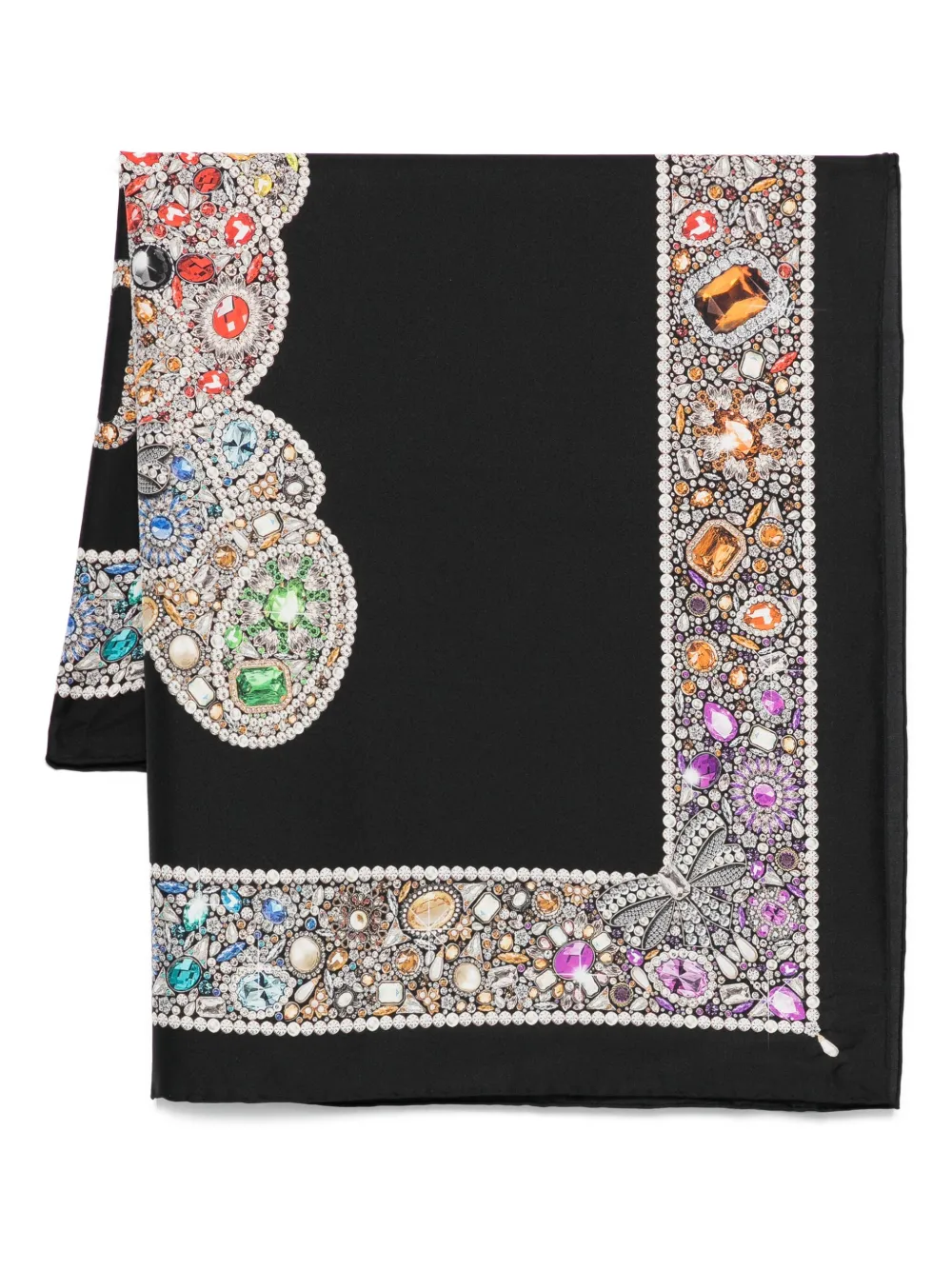 Moschino jewel-print scarf | Black | Image 1