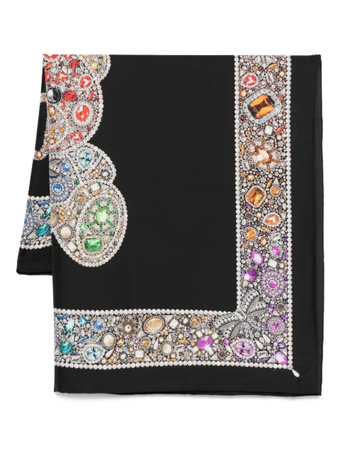 Moschino Echarpe com estampa de joias