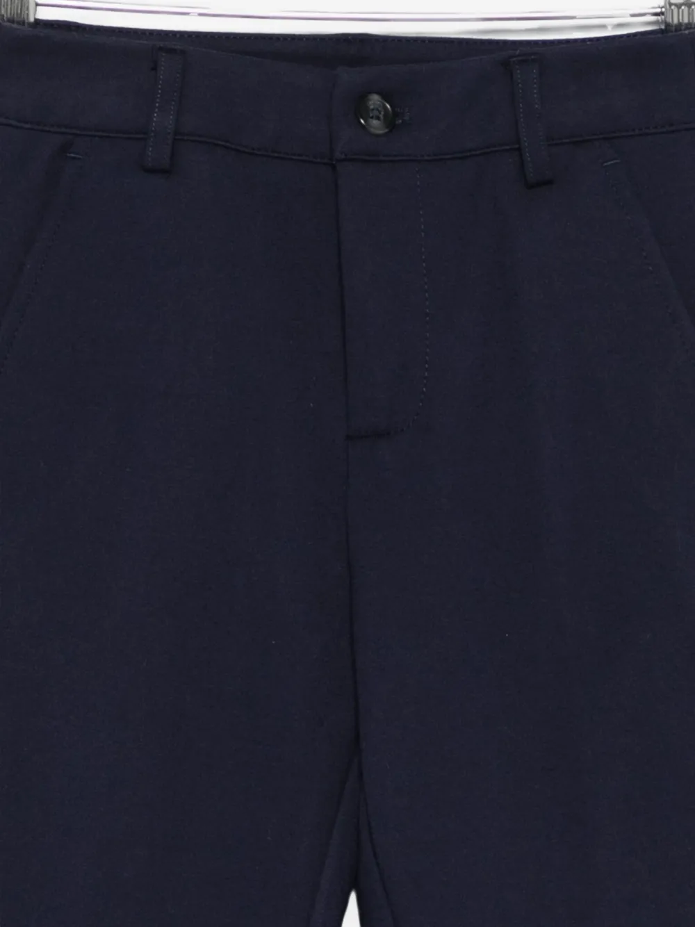 Trussardi Junior Embroidered-logo Trousers In Blue