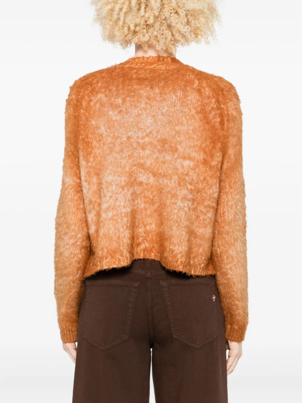Avant Toi Cotton Button Cardigan In Brown