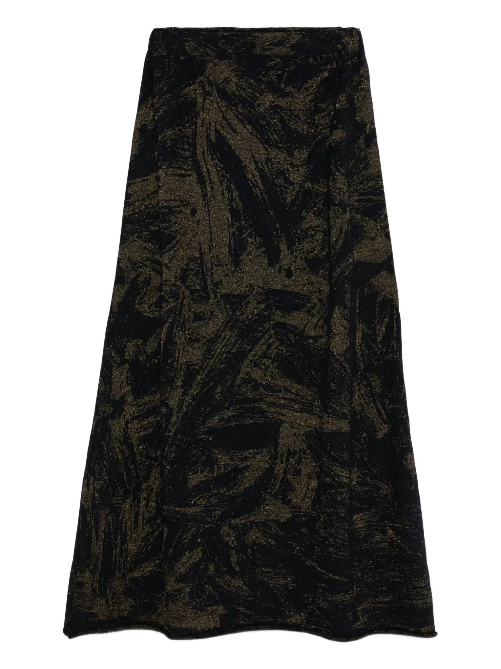 Avant Toi Lurex A-line Skirt In Black