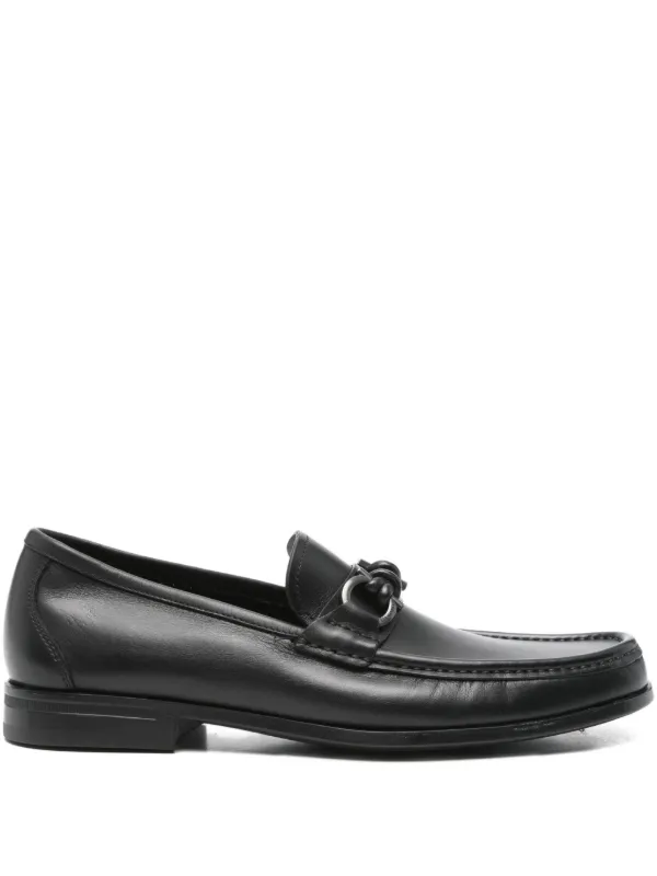 Buckle Ferragamo Horsebit Ferragamo Metal-buckle Loafers Black