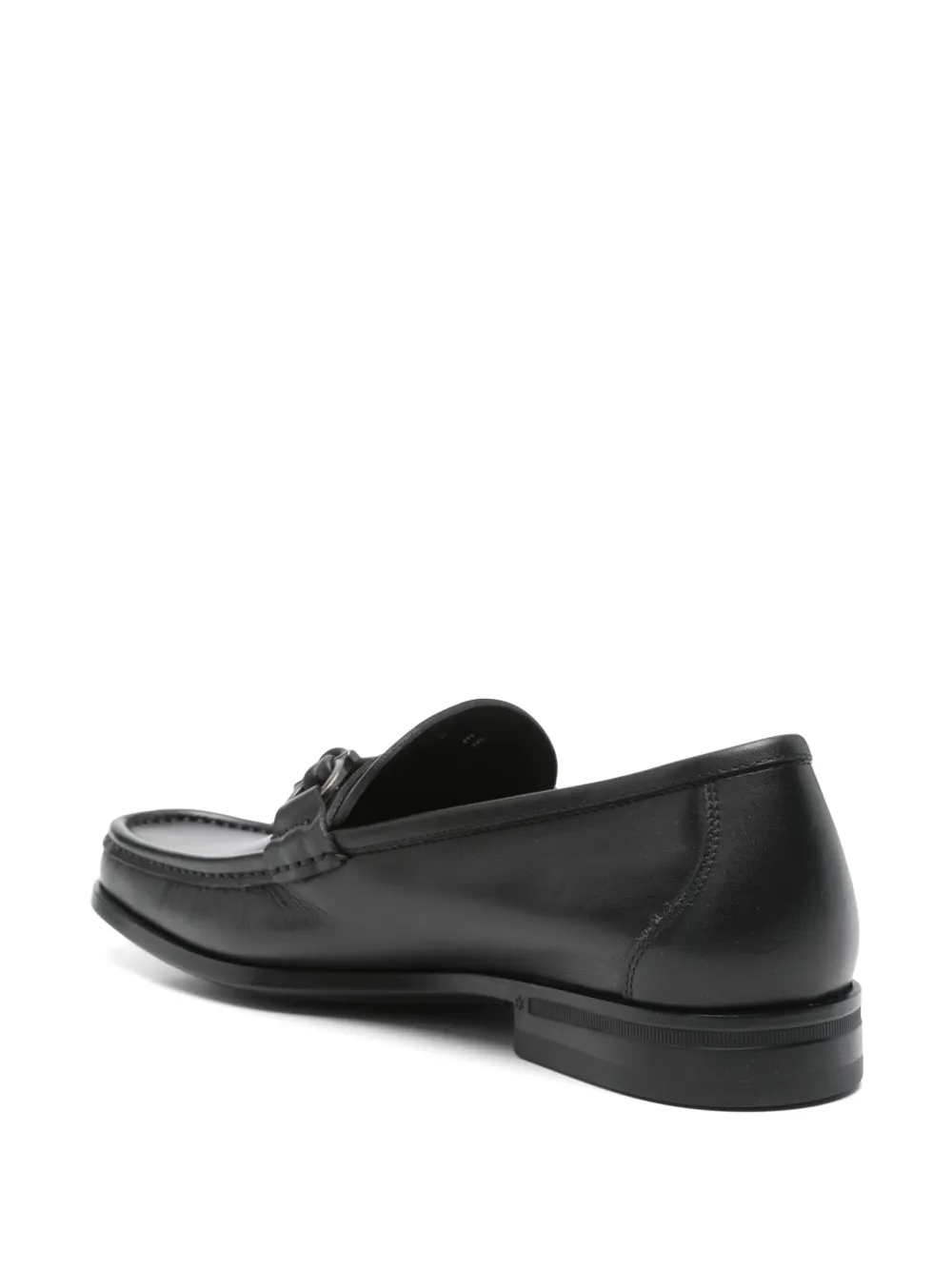 Ferragamo Loafers met metalen gesp Zwart