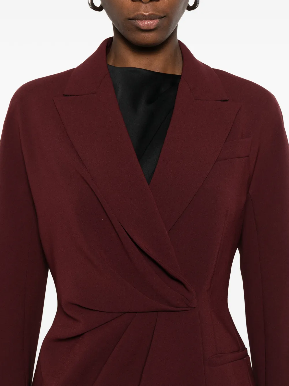 Max Mara Getailleerd jack met gedraaid detail en puntige revers Rood