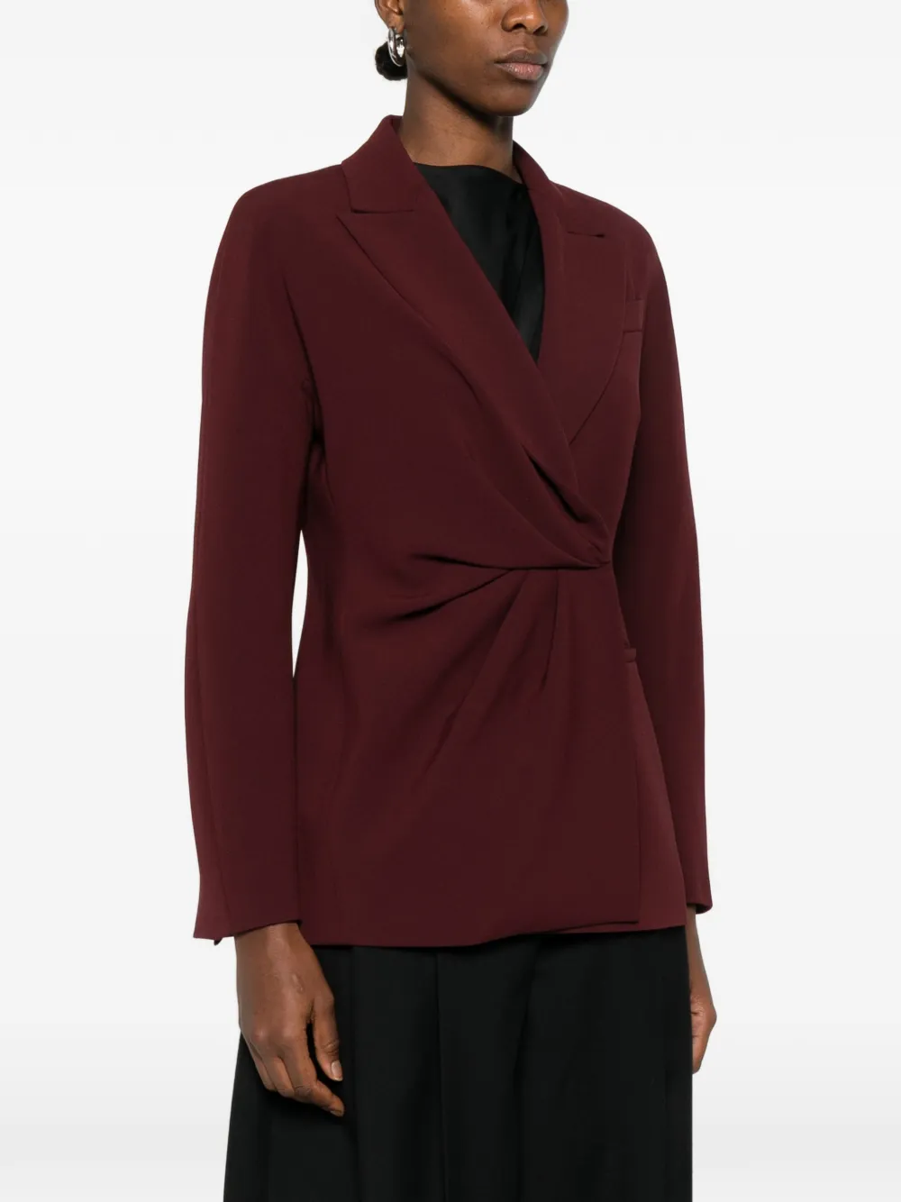 Max Mara Getailleerd jack met gedraaid detail en puntige revers Rood