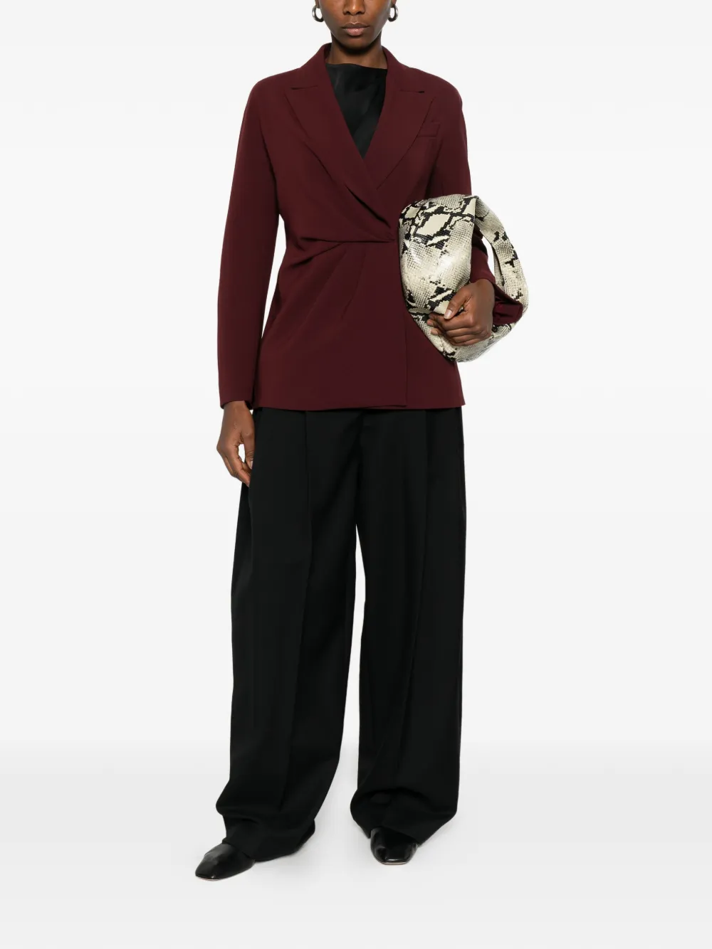 Max Mara twisted-detail peak-lapel fitted jacket | Fitted Jackets | Image 2
