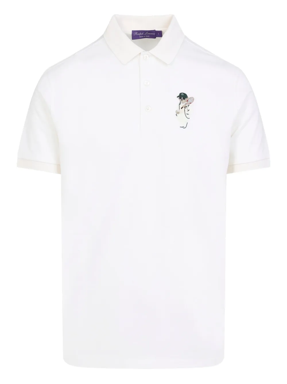 Ralph Lauren Purple Label Poloshirt met borduurwerk Wit