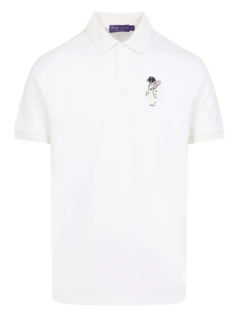 Ralph Lauren Purple Label embroidered-bear polo shirt