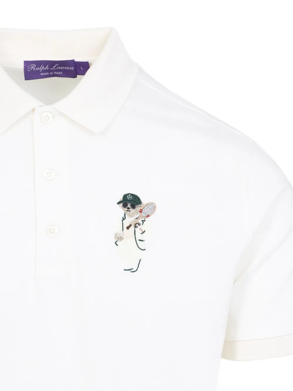 Ralph Lauren Purple Label Poloshirt met borduurwerk Wit