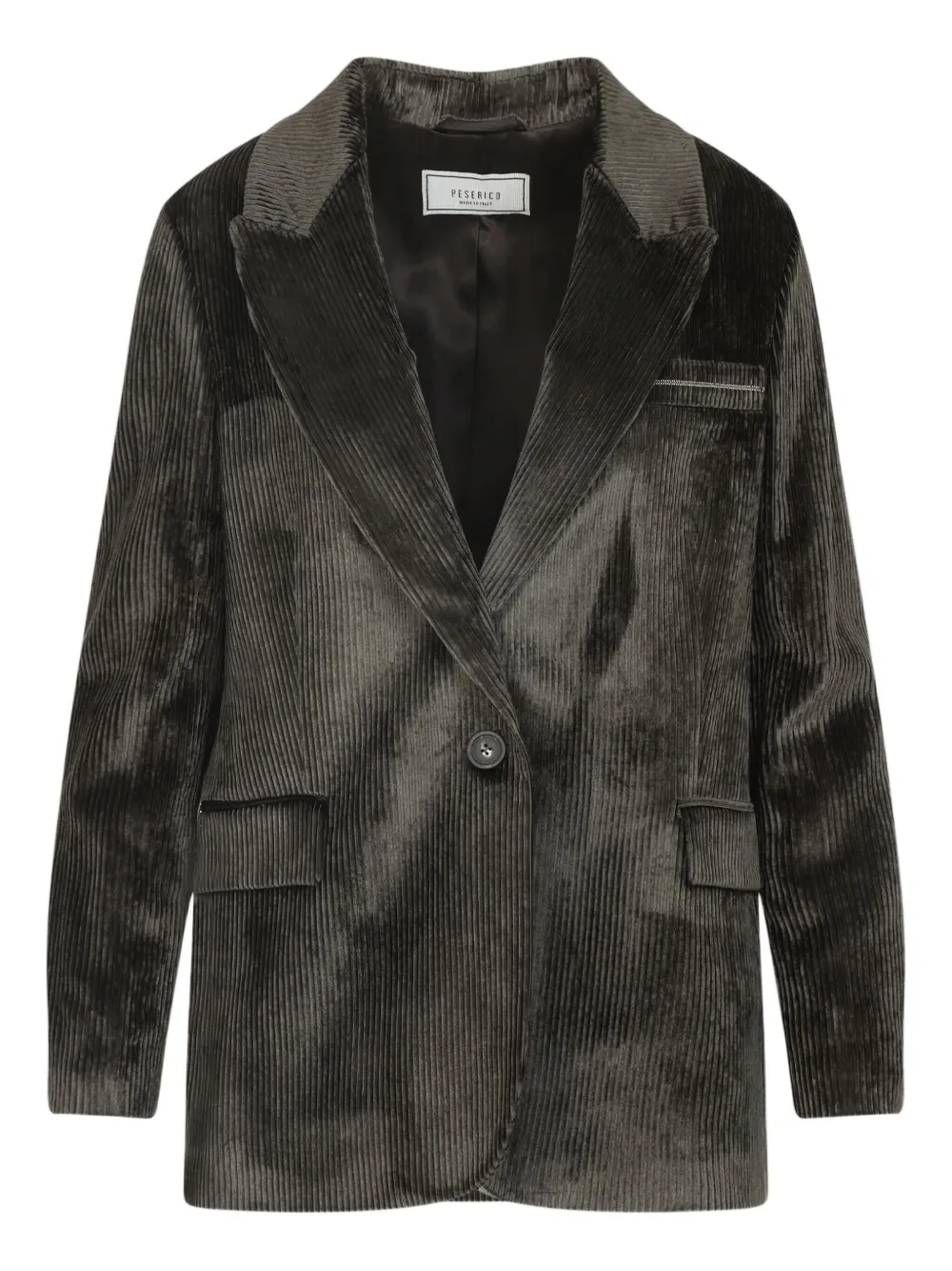 Peserico textured single-breasted blazer Bruin